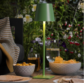 Derrick Rechargeable Outdoor Table Lamp Satin Green LED IP54